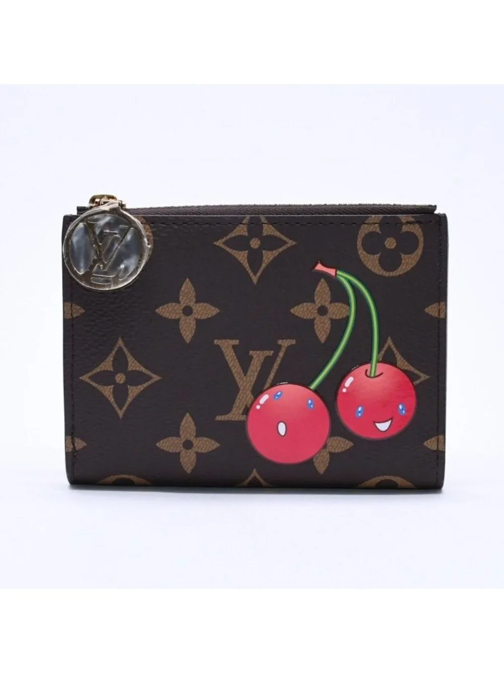 Louis Vuitton Takashi Murakami Portefeuille Lisa Compact Wallet Bifold Brown